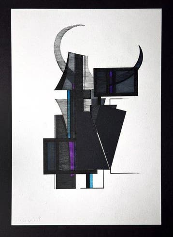 Eugène Eechaut (1928-2019) - Abstract ink composition