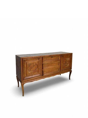 Dressoir - Hout, Kersenhout, Messing
