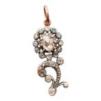 Hanger - 9 kt. Zilver, Roségoud - 1.20ct. tw. Diamant