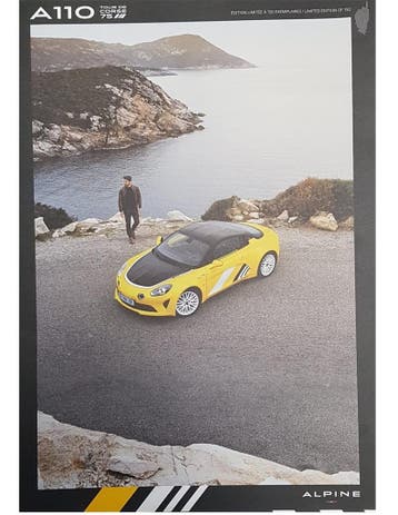 2022 ALPINE A110 TOUR DE CORSE 75 BROCHURE FRANS, Nieuw