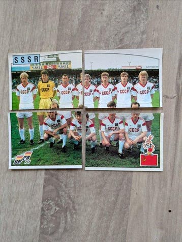 1988 Panini Euro 88 Équipe complète URSS Euro 1988 Non collé, Collections