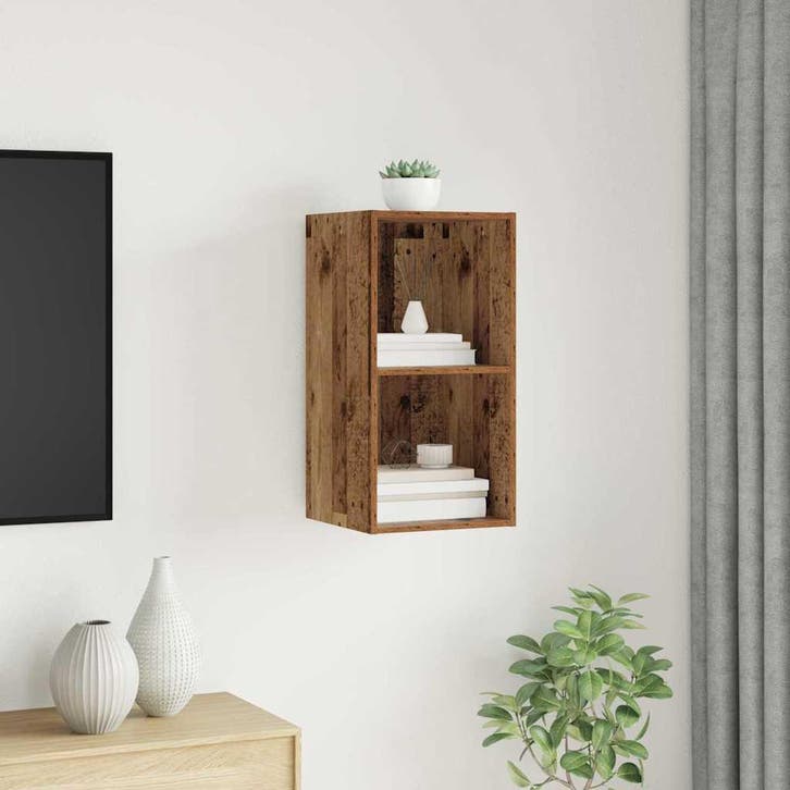 vidaXL Tv-meubelset Oud Hout 37 x 37 x 72 cm Bewerkt hout, Huis en Inrichting, Kasten |Televisiemeubels, Nieuw, Verzenden