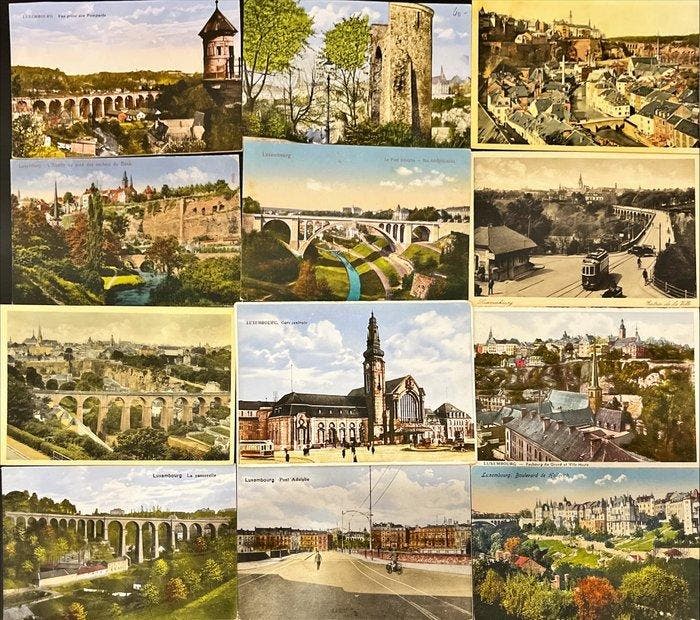 Luxemburg - Stad en Landschap, Europa, Bruggen, Tramlijnen, Verzamelen, Postkaarten | Buitenland