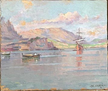Nicolas de Corsi (1882-1956) - Paesaggio Napoletano
