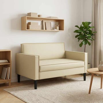 vidaXL XXL-fauteuil Crèmekleurig Kunstleer, Verzenden
