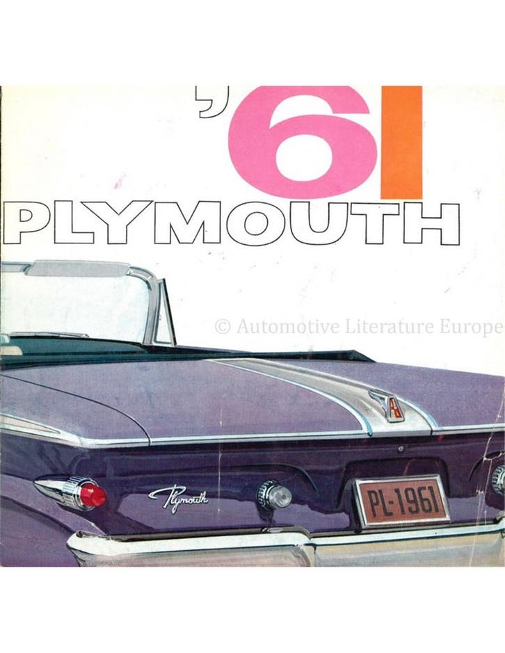 1961 PLYMOUTH PROGRAMMA BROCHURE NEDERLANDS, Livres, Autos | Brochures & Magazines