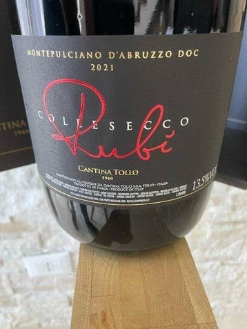 2021 Cantina Tollo Collesecco Rubi - Montepulciano DAbruzzo, Nieuw