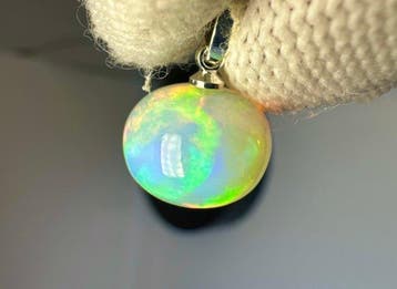 Opaal Sieraden - Hoogte: 20 mm - Breedte: 12 mm- 1.13 g -