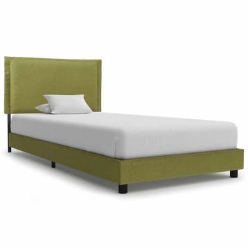vidaXL Bedframe stof groen 90x200 cm, Verzenden