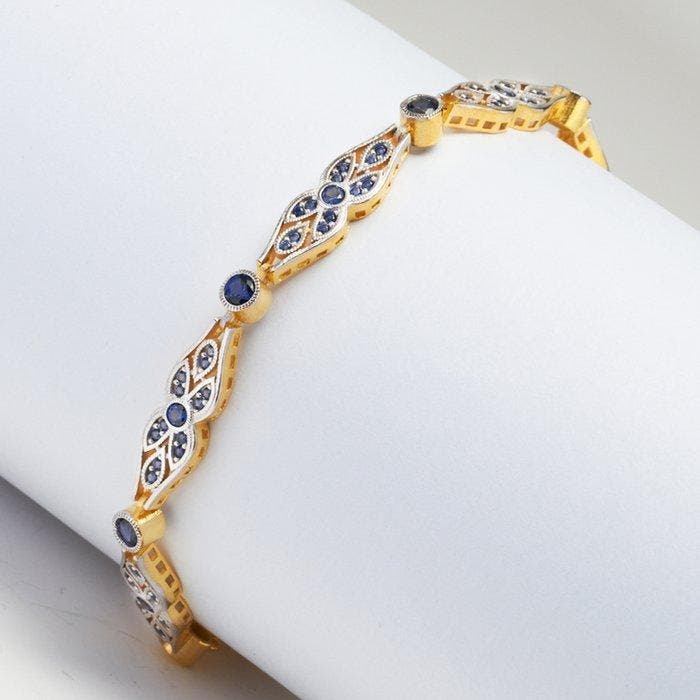 Zonder minimumprijs - Armband - 8 karaat Zilver, Geel goud -, Handtassen en Accessoires, Armbanden