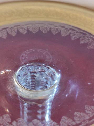 saint-louis - Champagneglas - Distel - Kristal, Verguld