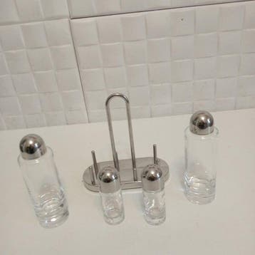 Alessi - Ettore Sottsass - Olie-en-azijnstelletje - Staal,