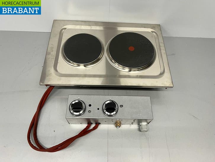 RVS Mareno 2 pits Drop-in elektrisch fornuis kookplaat 40 cm, Zakelijke goederen, Horeca | Keukenapparatuur, Ophalen of Verzenden