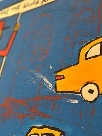 Malo - Save the world - like basquiat, Antiek en Kunst