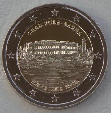 Kroatië. 2 Euro 2025 Pula (3 stuks) (Zonder minimumprijs)