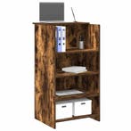 vidaXL Receptiebalie 55x50x103,5 cm bewerkt hout gerookt, Verzenden, Nieuw