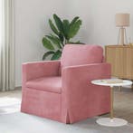 vidaXL bank / zetel Roze 78 x 78 x 80 cm Fluweel, Verzenden