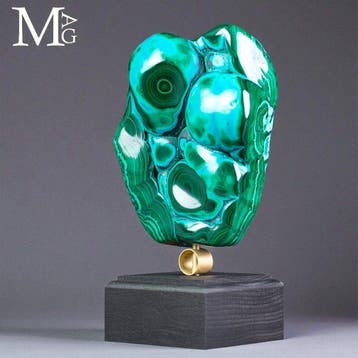Malachite et Chrysocolla - Formation botroïdale - Base