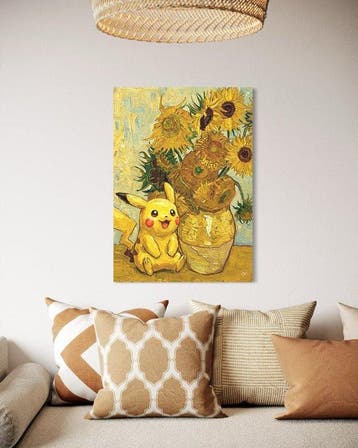 SDIMART 1996 - Pikachu in Sunflowers Reimagined Vincent Van, Nieuw