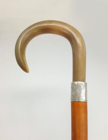 Wandelstok - met monogram - .925 zilver - Londen 1913 -