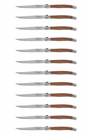Laguiole - 12x Steak Knives - Brown - style de - Ensemble de, Antiek en Kunst