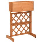 vidaXL Latwerkplantenbak 45x30x74 cm massief vurenhout, Verzenden, Nieuw