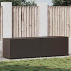 vidaXL Tuinbox 200x50x60 cm poly rattan bruin, Tuin en Terras, Bergingen en Tuinkasten, Verzenden, Nieuw