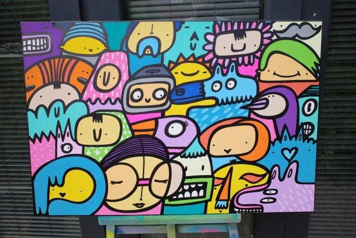 Kev Munday - Full House, Antiek en Kunst, Kunst | Schilderijen | Modern