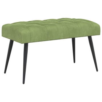 vidaXL Bank met knopen tufting Lichtgroen 80 x 40 x 46 cm, Verzenden, Nieuw