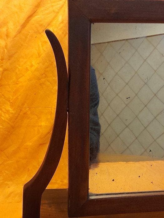 Miroir de table - Bois, Verre, Antiquités & Art, Curiosités & Brocante