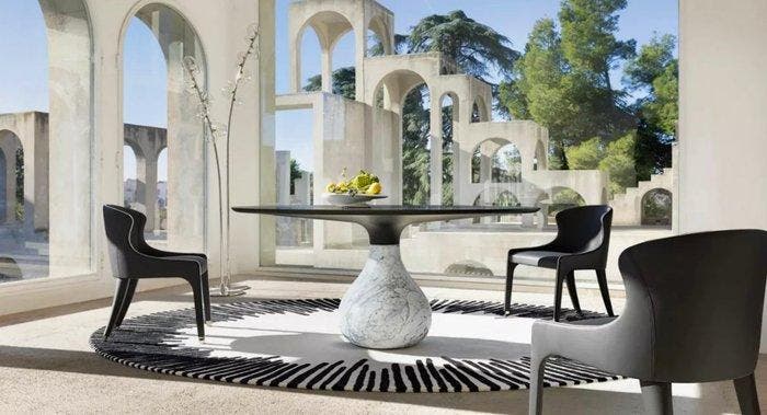 Roche Bobois - Fabrice Berrux - Tafel - Table Aqua - Carrara, Antiquités & Art, Art | Objets design