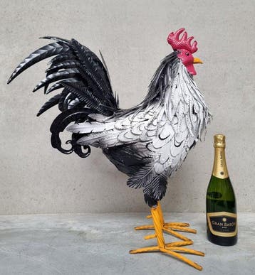Beeldje - Xl metal rooster - IJzer, Metaal