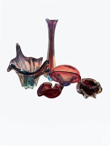 Cendrier (5) - Verre - Collection Murano