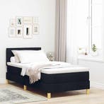 vidaXL Boxspring bed met kussen met hoofdeinde Zwart 100 x, Verzenden, Nieuw