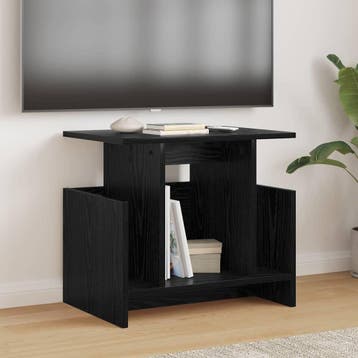 vidaXL TV Stand 2 st Zwart Eiken Bewerkt hout, Verzenden, Nieuw