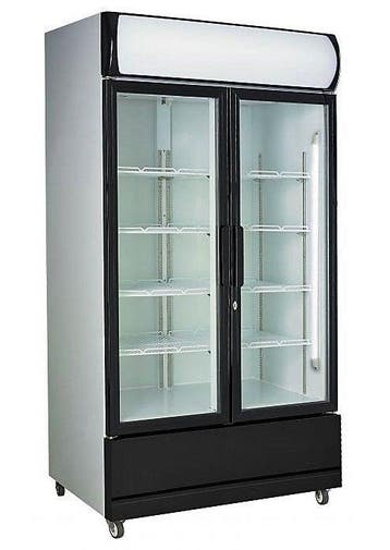 Flessenkoelkast, Koelkast met 2 glazen klapdeuren, 112cm,, Elektronische apparatuur, Koelkasten en IJskasten, Nieuw