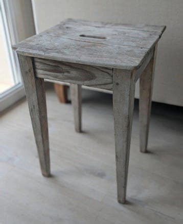 Sgabello vintage con patina originale - Kruk - Hout - Shabby, Antiek en Kunst
