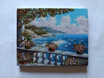 Ernesto Rispoli (1948) - Balcone ad Amalfi (costiera