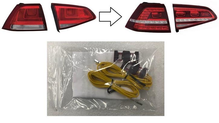 Ombouw kabel set voor Volkswagen Golf 7 LED Achterlichten, Auto diversen, Tuning en Styling, Ophalen of Verzenden
