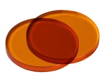 Set van 30 plastic schijfjes (3x30 mm, acrylaat, PMMA, oran, Bricolage & Construction, Verzenden