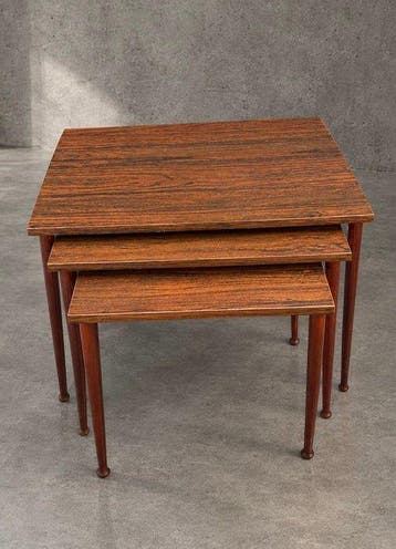 Set bijzettafels - Hout - Drie bijzettafeltjes