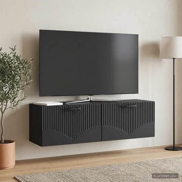 vidaXL Wandmontage TV-kast Zwart 98 x 31 x 30 cm Bewerkt, Verzenden