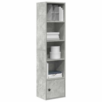 vidaXL Boekenkast 31x24x127 cm bewerkt hout betongrijs, Verzenden, Nieuw