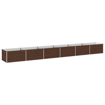 vidaXL Verhoogde Tuinbak Zwart 600 x 80 x 55 cm koudgewalst, Verzenden