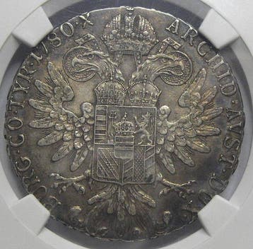 Autriche. Marie-Thérèse. Thaler (taler) 1780 Restrike /, Timbres & Monnaies