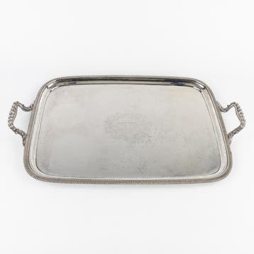 Zilver serveerschaal - Bruto 5,260 kg Sterling! 925/1000, Ophalen, Zilver