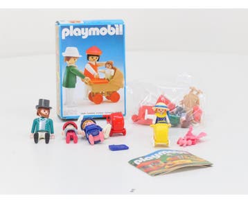 Playmobil families met kinderwagens en poppenwagen 3592 +..., Ophalen of Verzenden, Gebruikt