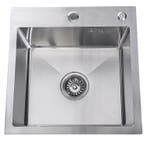 Lendo Online Évier Inox Argent 44×44 Trou de Robinet, Maison & Meubles