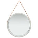 vidaXL Wandspiegel met band 60 cm zilverkleurig, Huis en Inrichting, Woonaccessoires | Spiegels, Verzenden, Nieuw