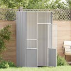 vidaXL Vogelkooi 115x78x200 cm gegalvaniseerd staal grijs, Dieren en Toebehoren, Verzenden, Nieuw